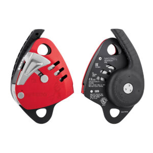 Petzl MAESTRO L Abseilgerät mit integrierter Umlenkrolle mit Rücklaufsperre